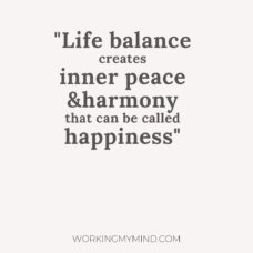 Life balance creates happiness